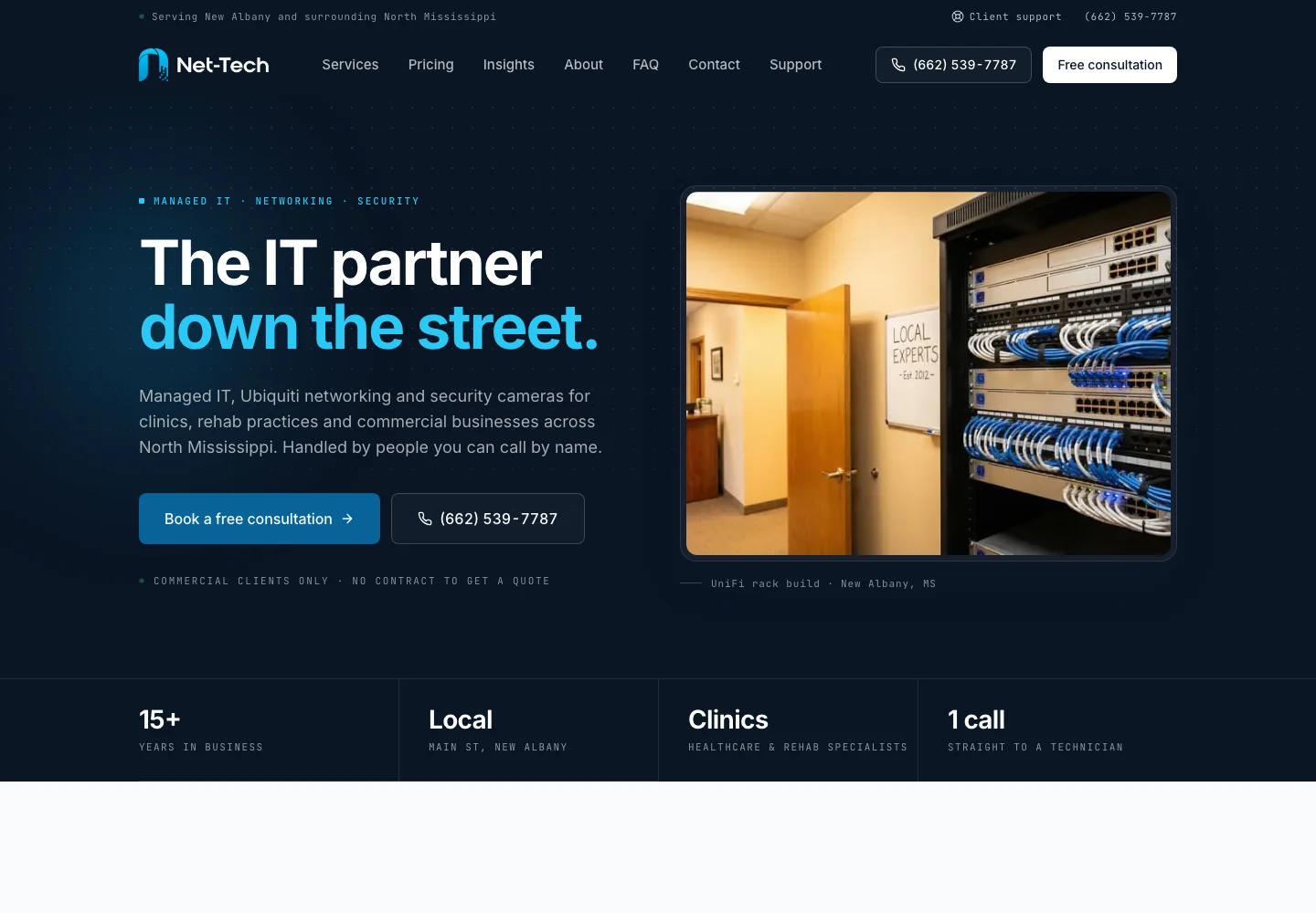 NetTech website design